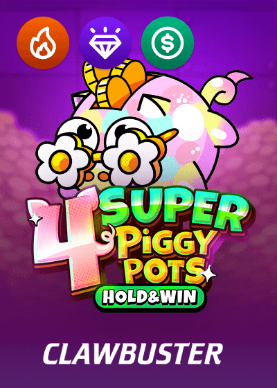 4 Super piggypots: hold and win